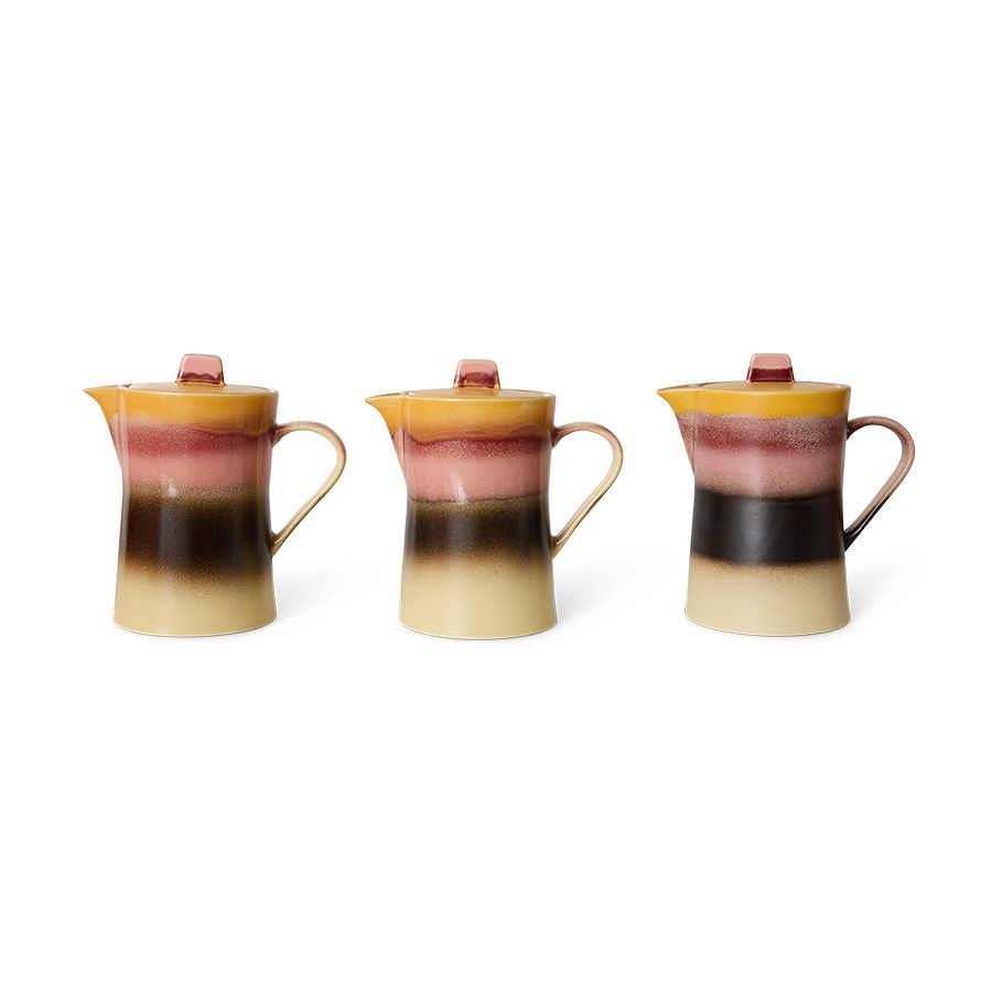 70s ceramics: tea pot sunset
