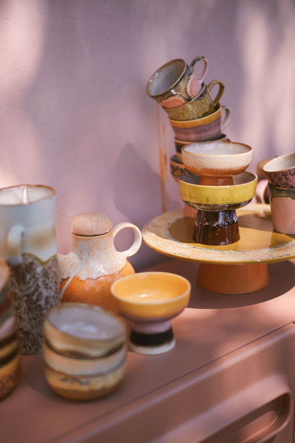 70s ceramics: tapas bowl on base L creek