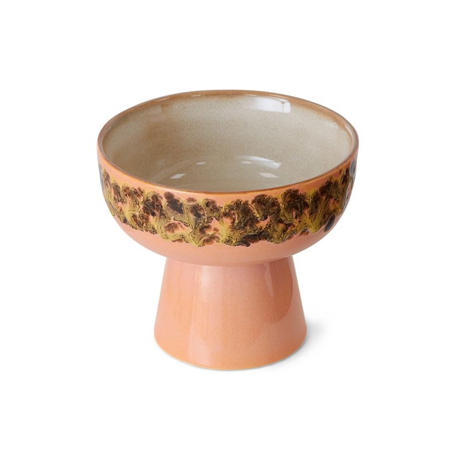 70s ceramics: tapas bowl on base L lush