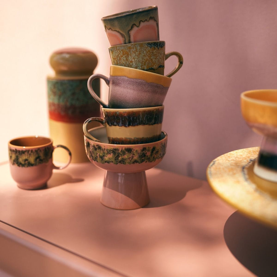 70s ceramics: tapas bowl on base L lush