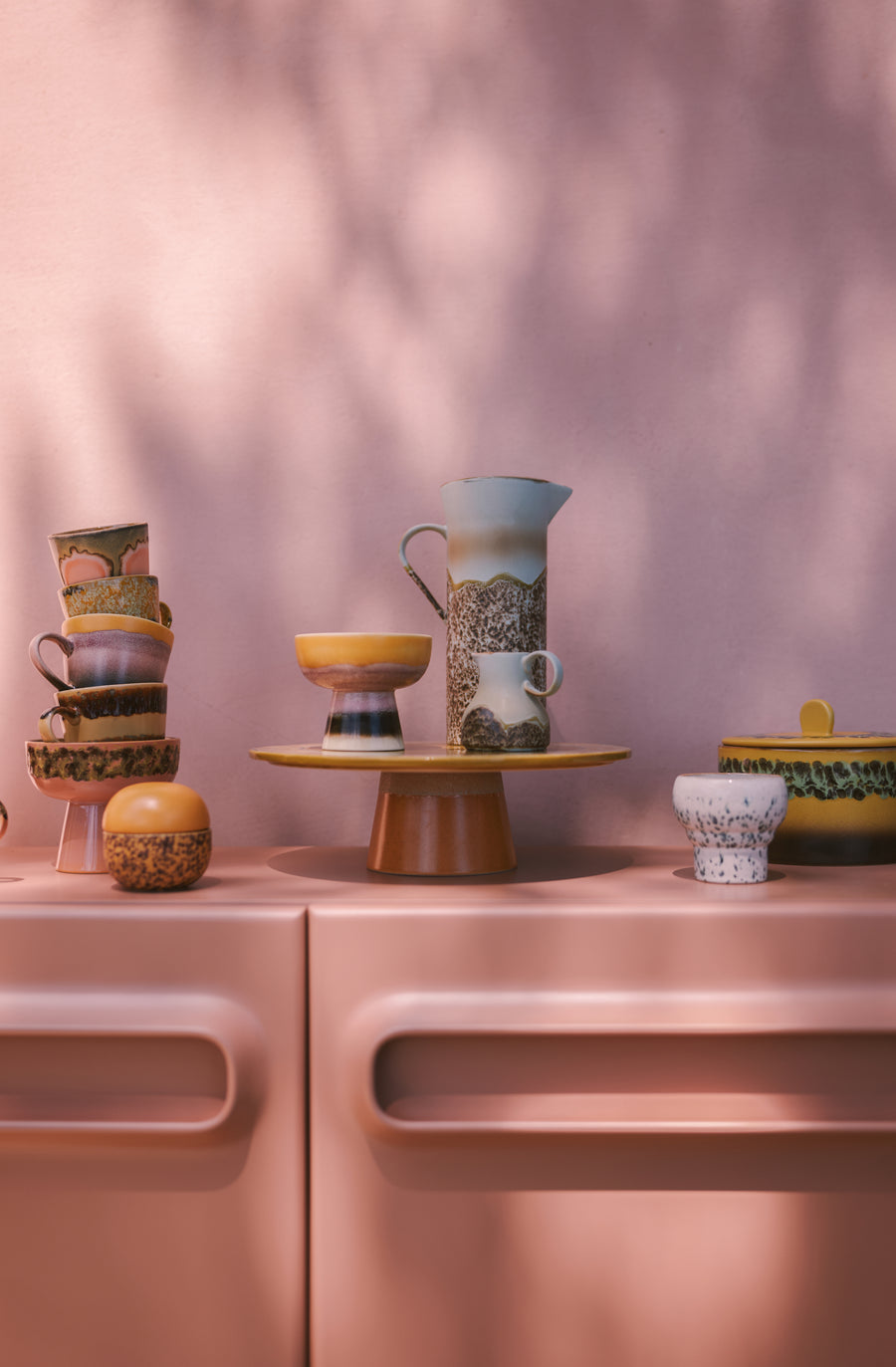 Tapasschaal op voet 70s ceramics sunshade