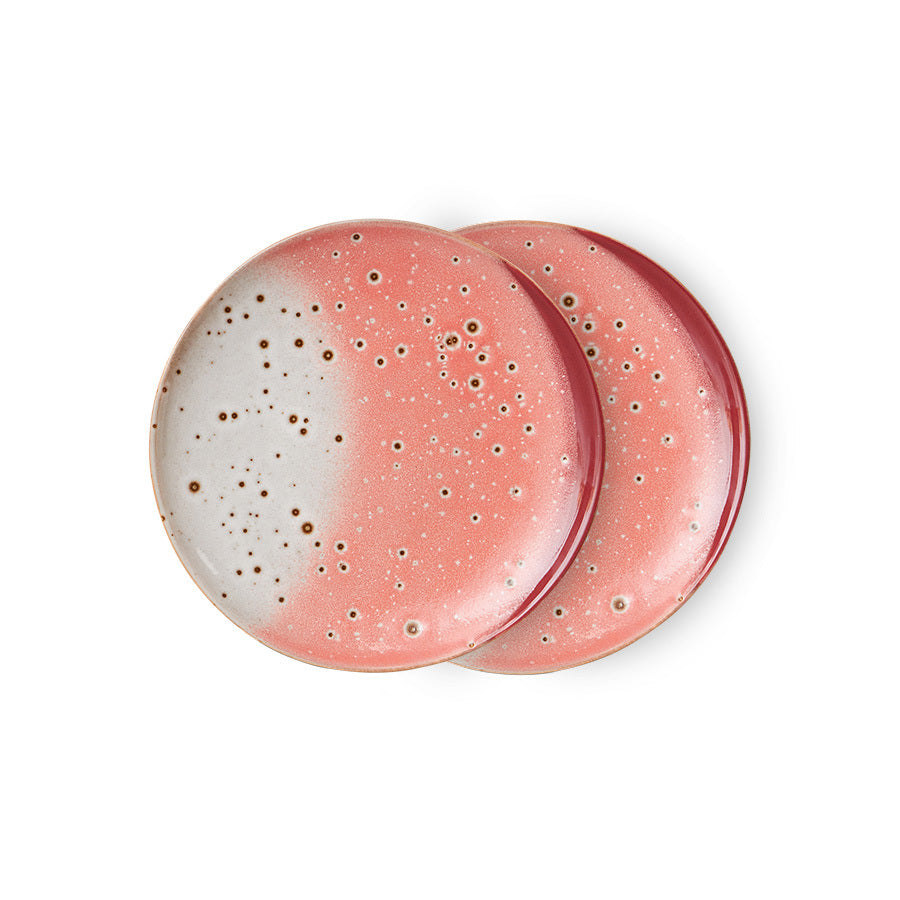 Dessertbord 70s ceramics lychee (set van 2)