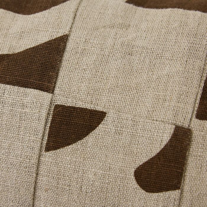 Natural patched cushion (70x30cm)