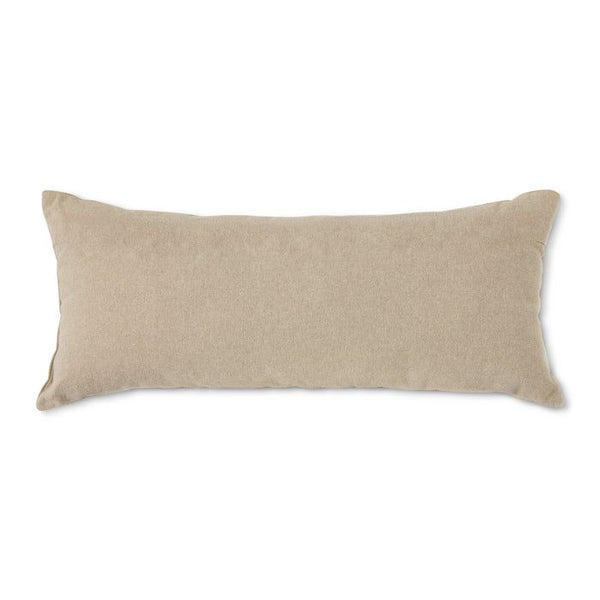 Natural patched cushion (70x30cm)