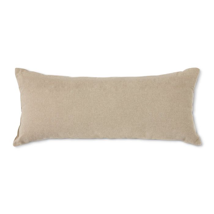 Natural patched cushion (70x30cm)