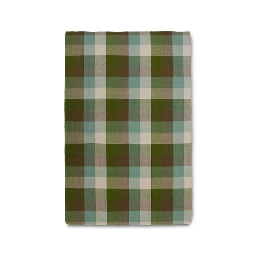 Vida check table cloth mint/olive (140x220cm)
