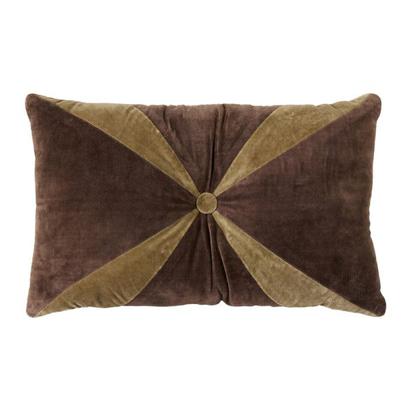 Velvet brown cushion (50x30cm)