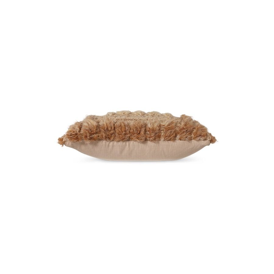 Natural furry cushion (40x25cm)