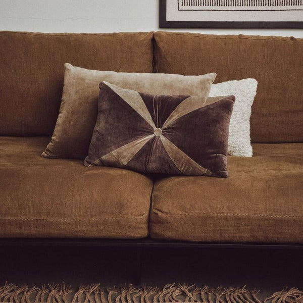 Velvet cushion army green (60x40cm)