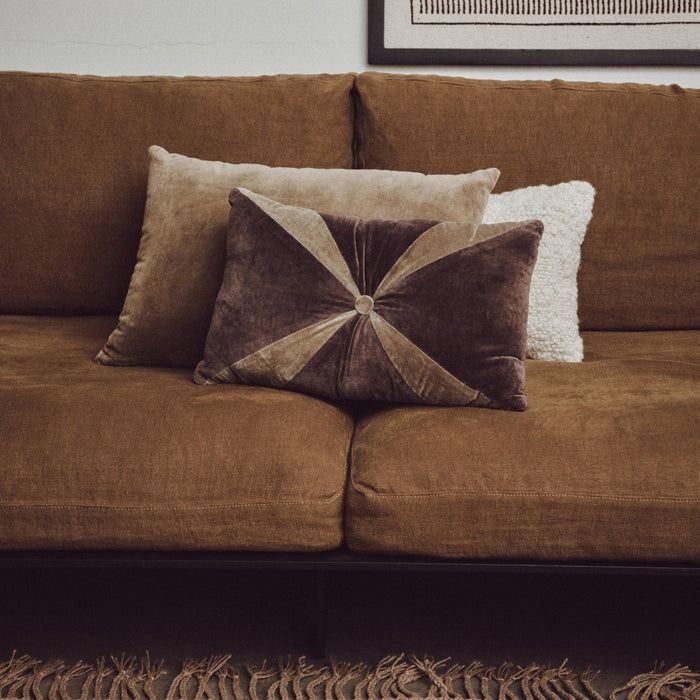Velvet cushion army green (60x40cm)