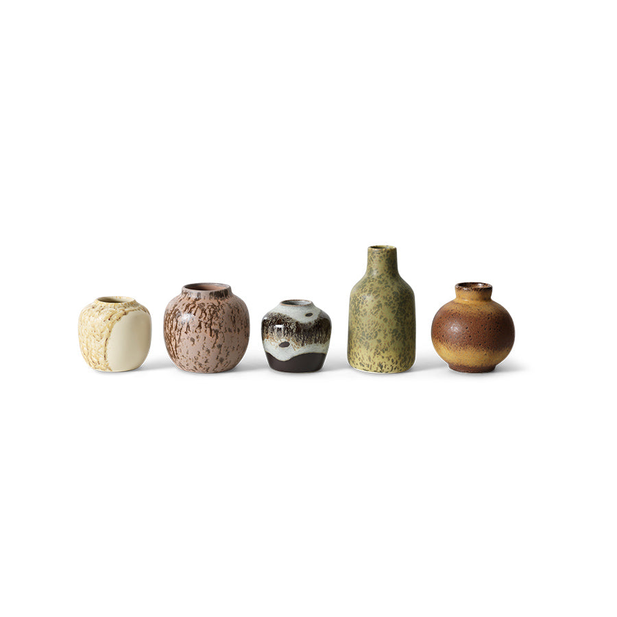 Vasenset S 70s ceramics (setr van 5)