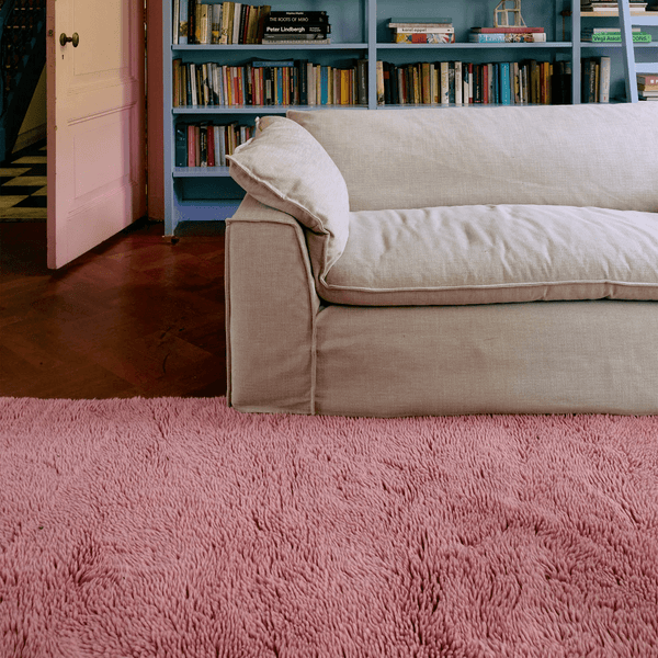 Fluffy rug, pink (150x240cm)