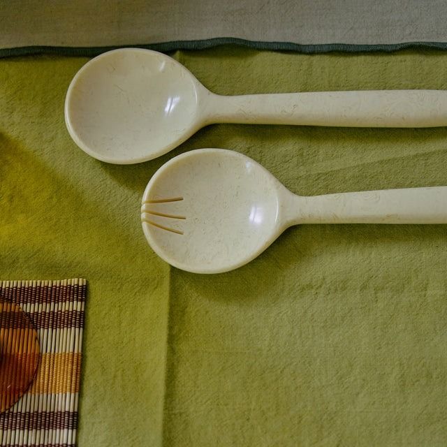 Salad cutlery, vanilla (set of 2)