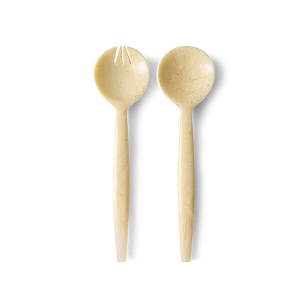 Salad cutlery, vanilla (set of 2)