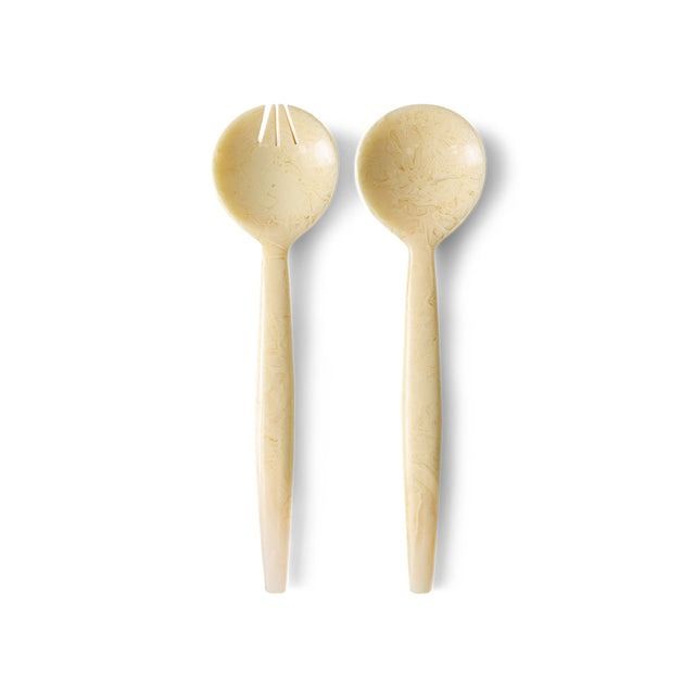 Salad cutlery, vanilla (set of 2)