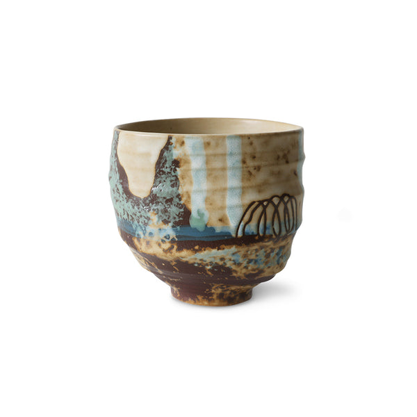 Koffiekop Artist ceramics scratched
