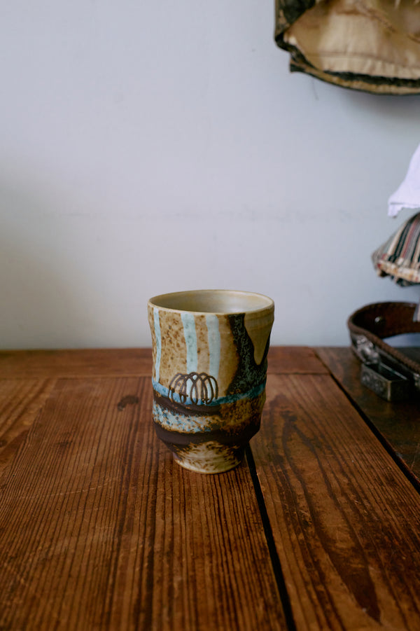 Koffiemok Artist ceramics scratched