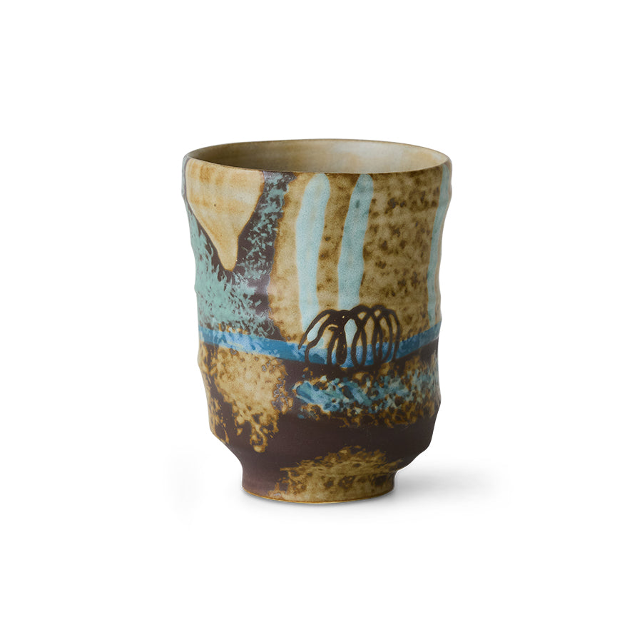 Koffiemok Artist ceramics scratched