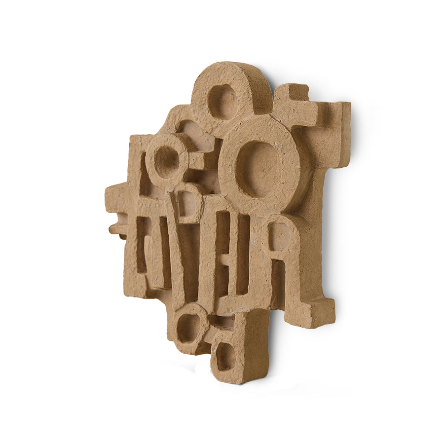 Wandsculptuur Brutalist L