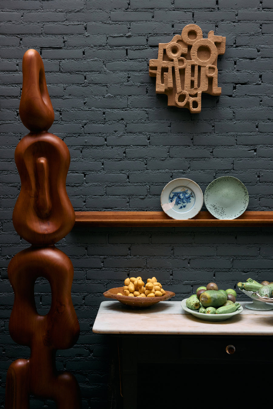 Wandsculptuur Brutalist L