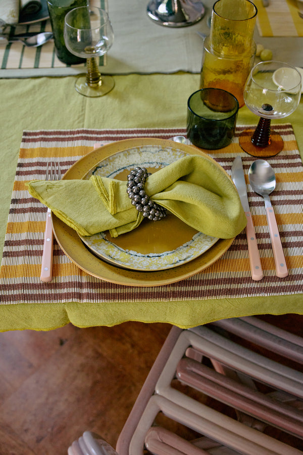 Placemat bamboe amber