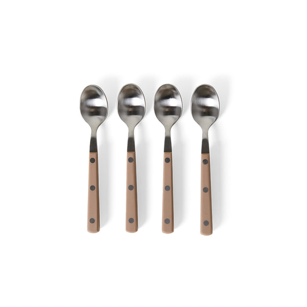 Theelepels 70s bestek taupe (set van 4)