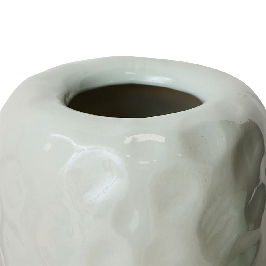 Earthenware floor vase, mint