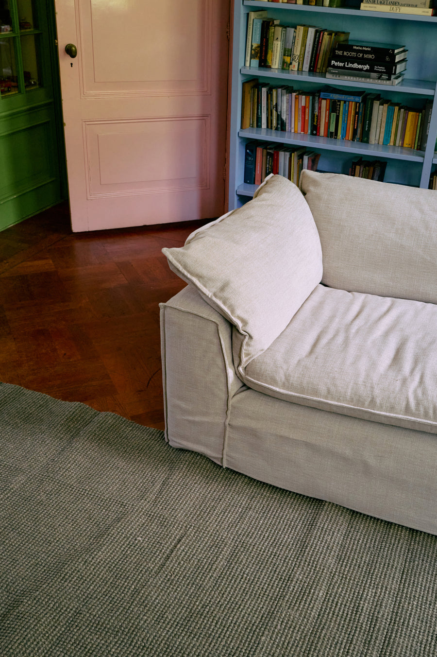Vloerkleed jute sage 150 x 240 cm