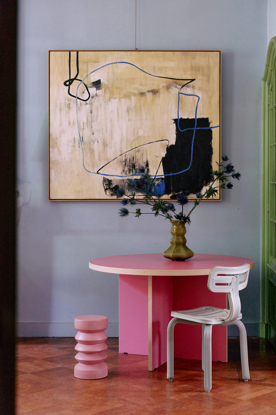 Eettafel Round raspberry