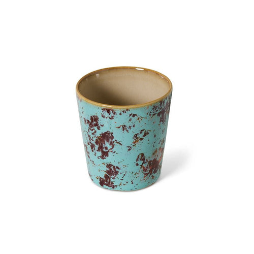 70s ceramics: coffee mug, patina