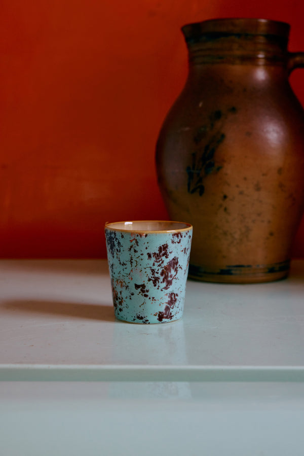 Koffiemok 70s ceramics patina