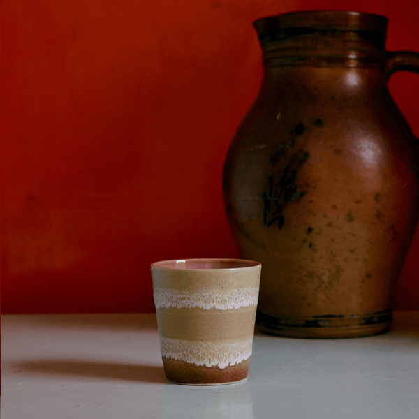 70s ceramics: coffee mug, umber