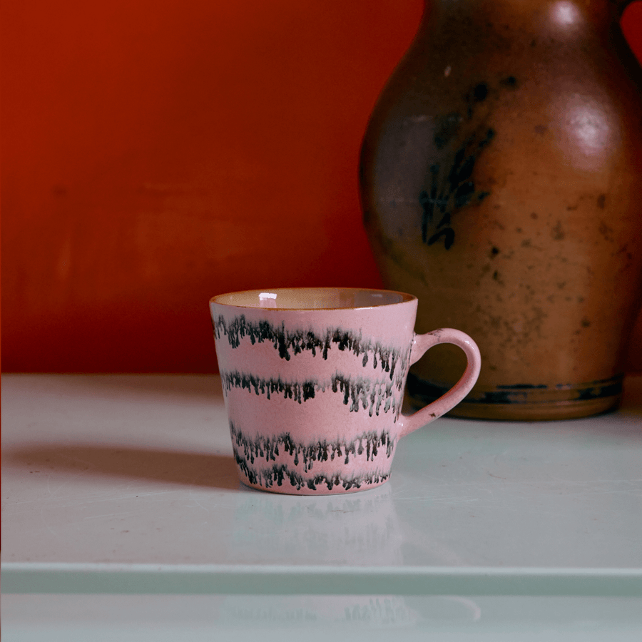 70s ceramics: cappuccino mug, bubble