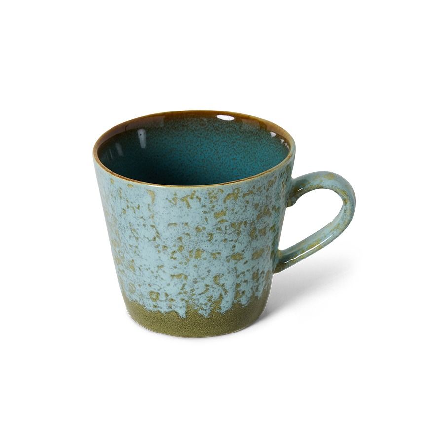 70s ceramics: cappuccino mug, verdigris
