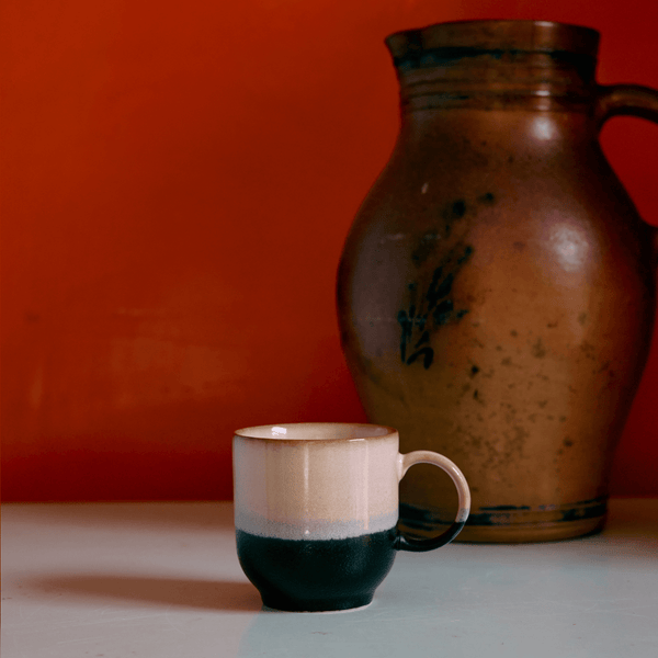 70s ceramics: café mug, rock