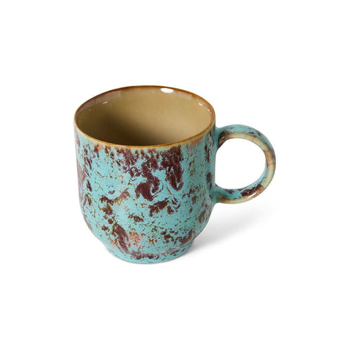70s ceramics: café mug, patina