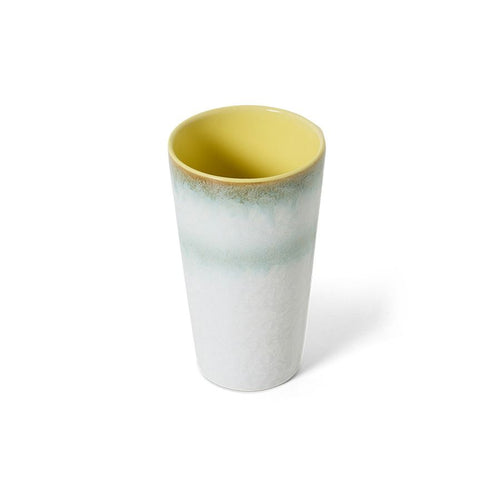 70s ceramics: latte mug, petal