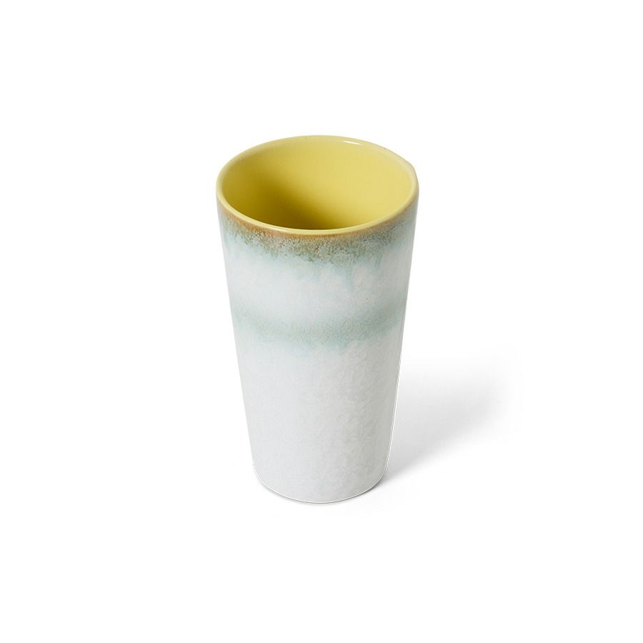 70s ceramics: latte mug, petal