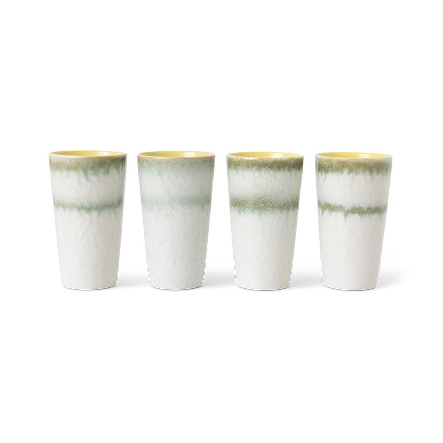 70s ceramics: latte mug, petal