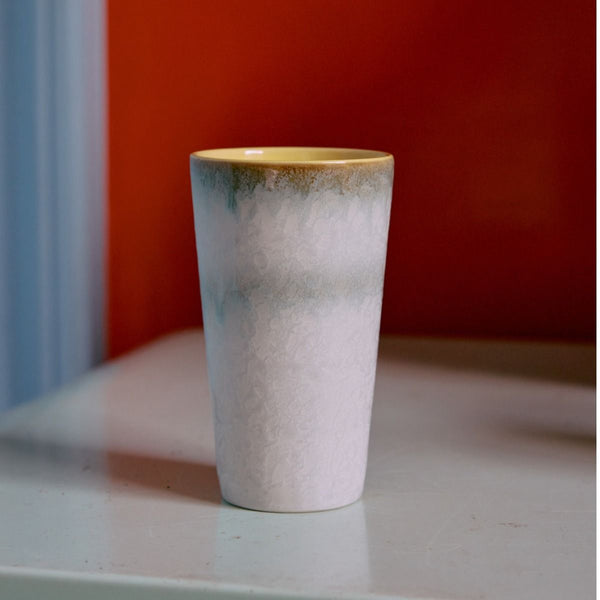 70s ceramics: latte mug, petal