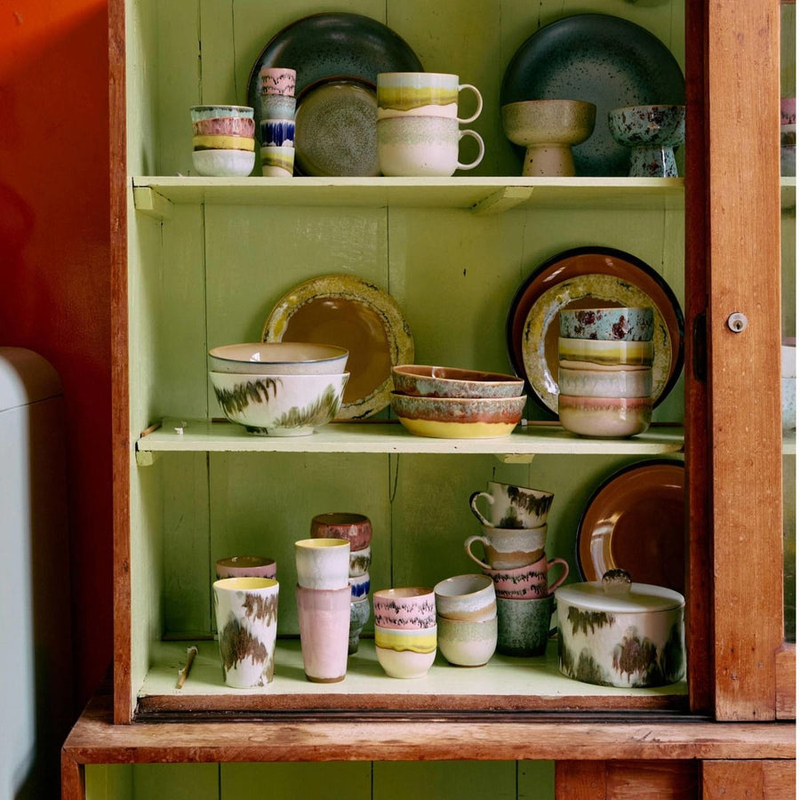 70s ceramics: latte mug, veil