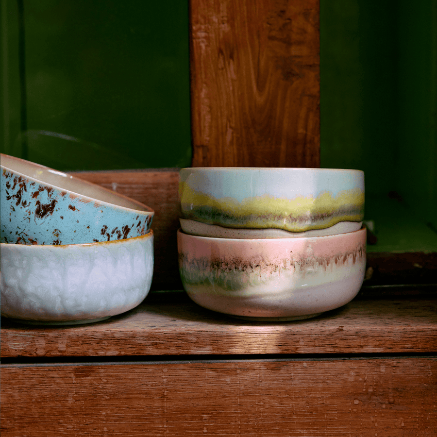 70s ceramics: dessert bowl, glint