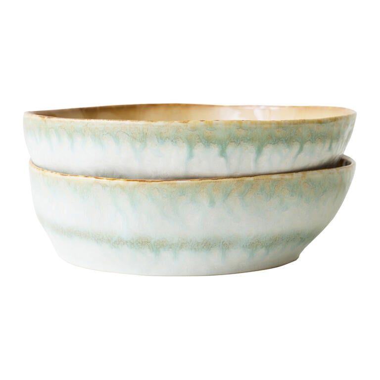 70s ceramics: pasta bowls, petal (set of 2)