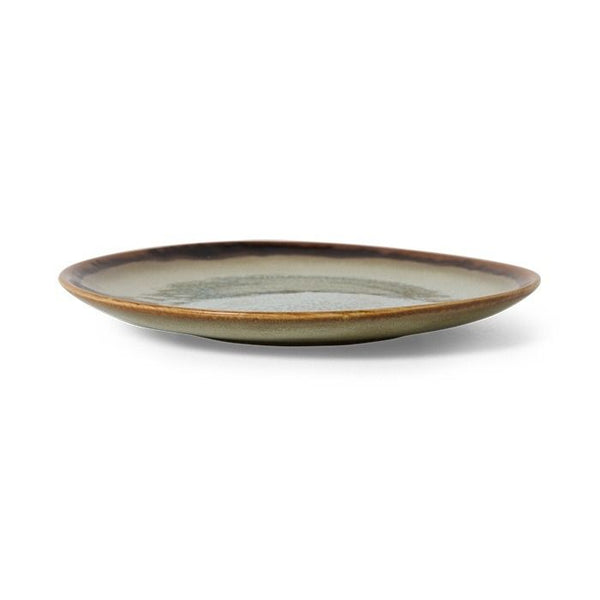 70s ceramics: dessert plates, contrast (set of 2)