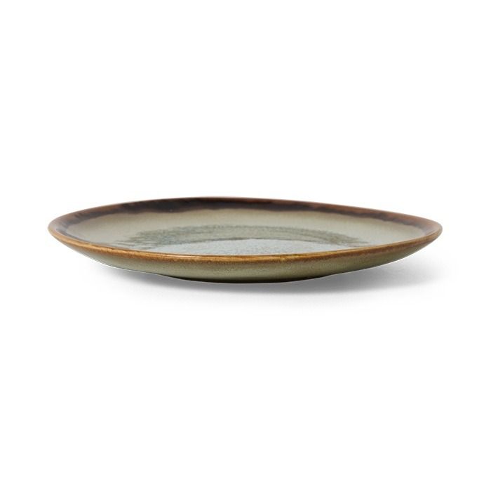 70s ceramics: dessert plates, contrast (set of 2)