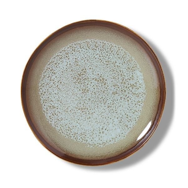 70s ceramics: dessert plates, contrast (set of 2)