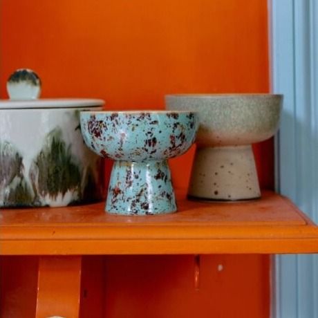 70s ceramics: tapas bowl on base S, patina