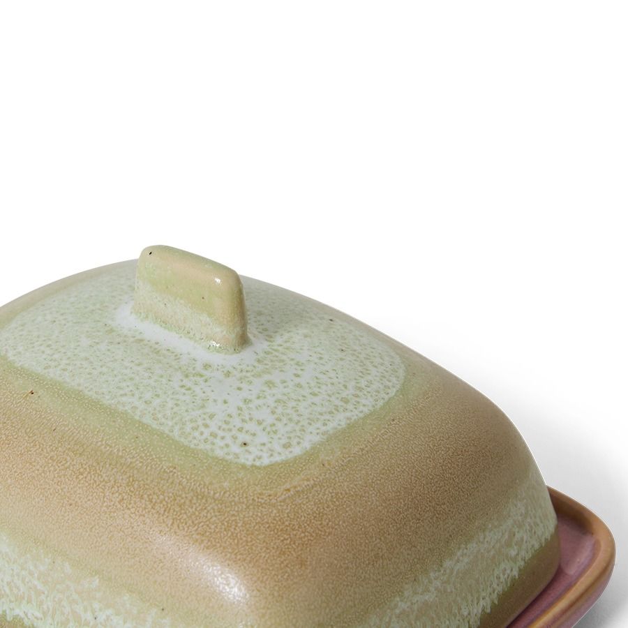 70s ceramics: butter dish, skyline