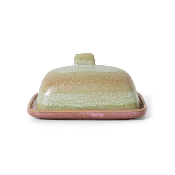 70s ceramics: butter dish, skyline