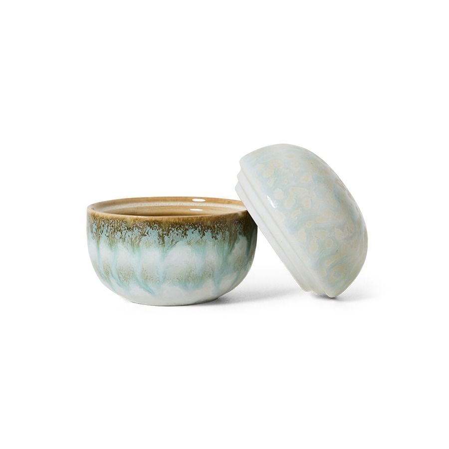 70s ceramics: sugar pot, petal